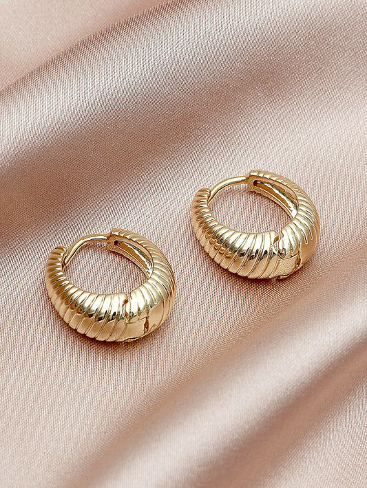 Textured Metal Hoop Earrings